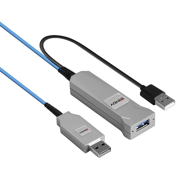 LINDY Fibre Optic USB-Kabel (USB 3.0 Typ-A, 100 m)