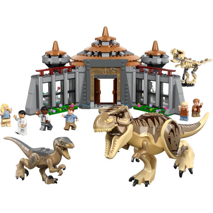 LEGO Jurassic World Angriff des T. rex und des Raptors aufs Besucherzentrum (76961)