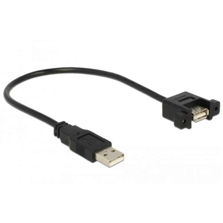 DELOCK 85462 0.25m USB A USB A Männlich Weiblich Schwarz USB Kabel