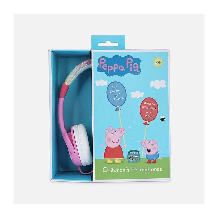 OTL TECHNOLOGIES Peppa Pig Glitter Rainbow Kinderkopfhörer (On-Ear, Mehrfarbig, Pink)