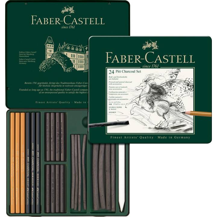 FABER-CASTELL Matite colorate (Nero, 24 pezzo)