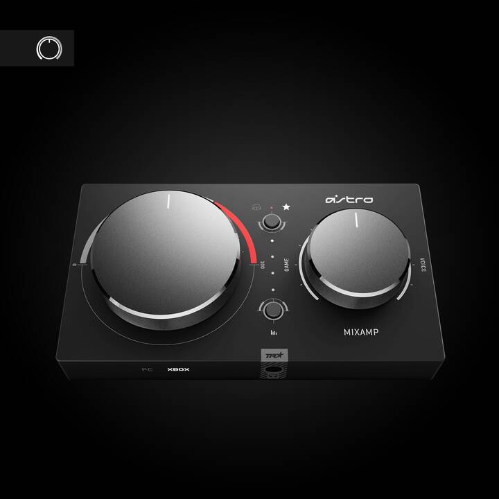 LOGITECH A40 TR Headset + MixAmp Pro TR (Over-Ear, Rot, Silber, Schwarz)