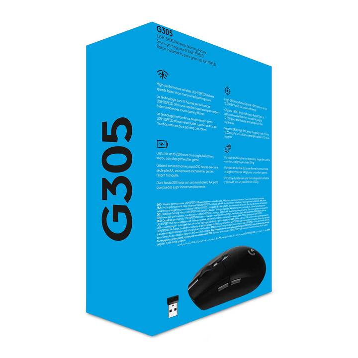LOGITECH G G305 Maus (Kabellos, Gaming)