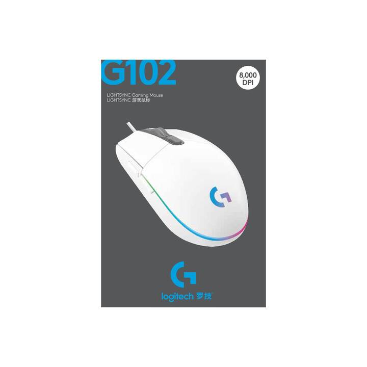 LOGITECH G102 Souris (Câble, Office)