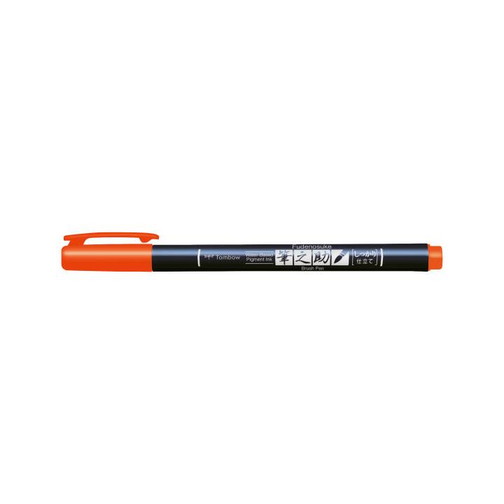 TOMBOW Fudenosuke Hard Penna a fibra (Arancione, 1 pezzo)