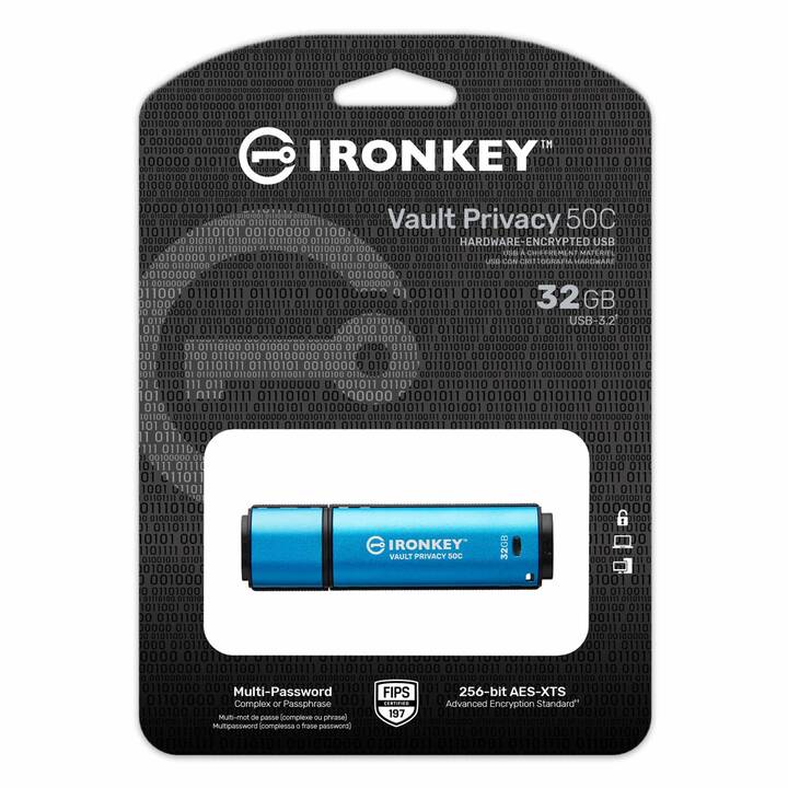 KINGSTON TECHNOLOGY IronKey Vault Privacy 50C (32 GB, USB 3.0 Typ-C)