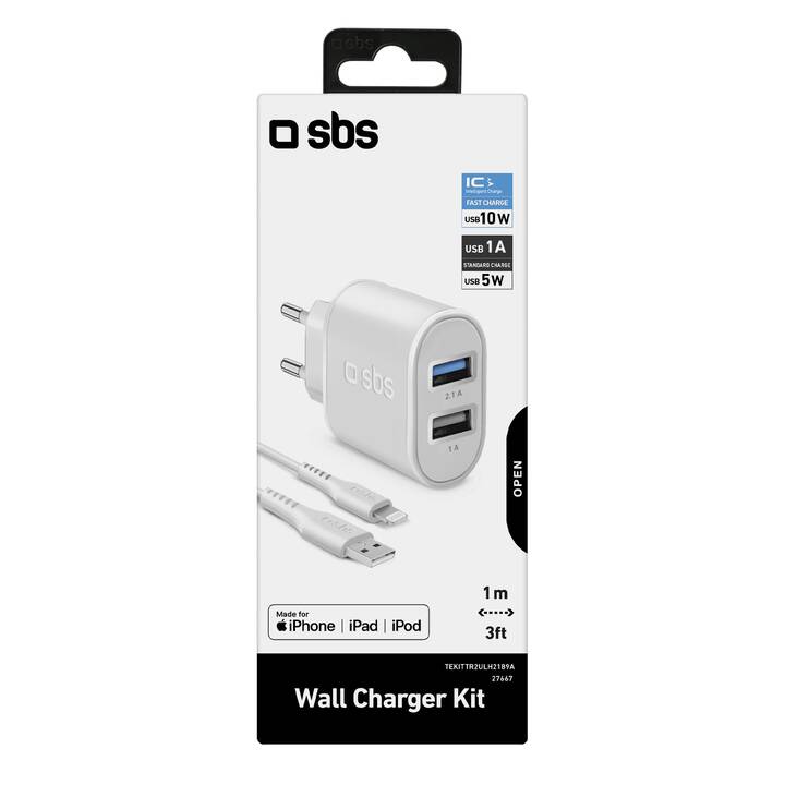 SBS Fast Charge Chargeur mural (USB-A)