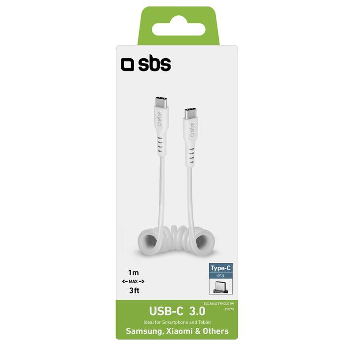 SBS USB-C 3.0 Câble (USB Typ-C, USB Type-C, 1 m)