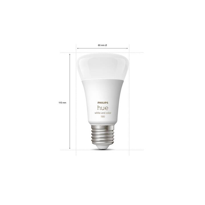 PHILIPS HUE Ampoule LED White & Color Ambiance (E27, Bluetooth, 9 W)