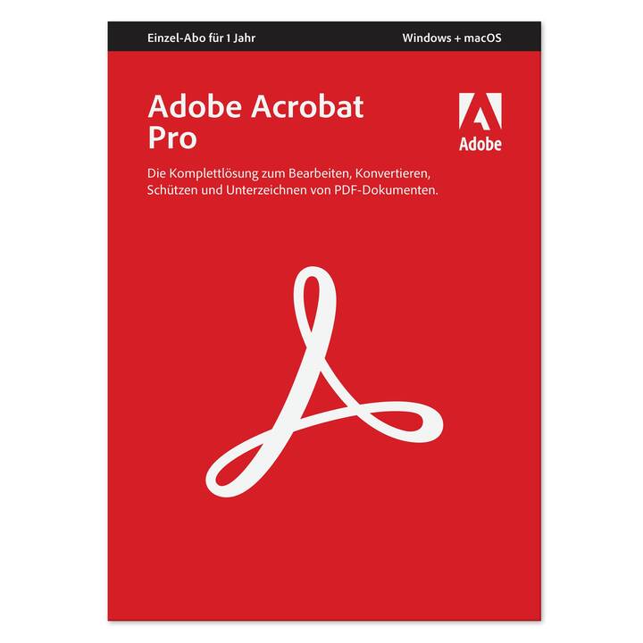 ADOBE Acrobat Pro (Abbonamento, 1x, 12 Mesi, Tedesco)