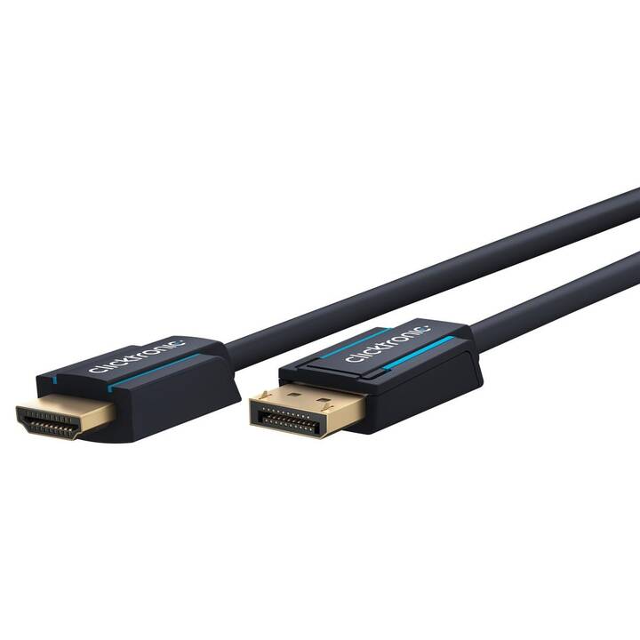 CLICKTRONIC Câble de connexion (Port écran, HDMI Typ-A, 3 m)