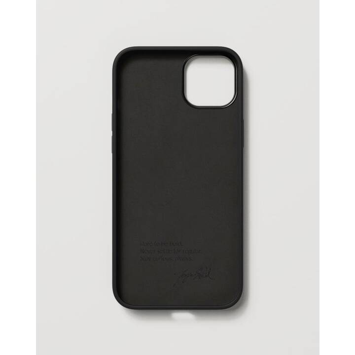 NUDIENT Backcover (iPhone 14, Schwarz Glanz, Schwarz, Charcoal black, Aluminium, Anthrazit)