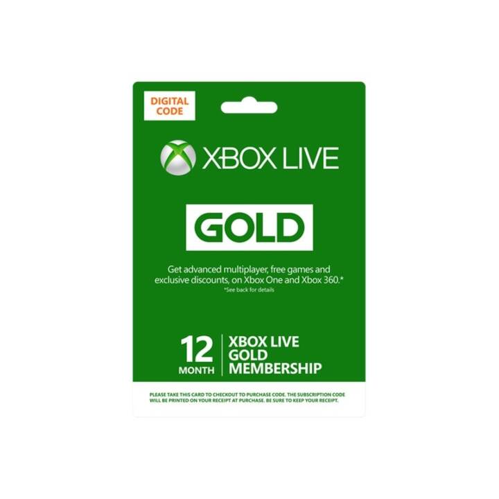 voorjaar camouflage Picknicken Xbox Live Gold 12 Monate (ESD, DE, FR) - Interdiscount