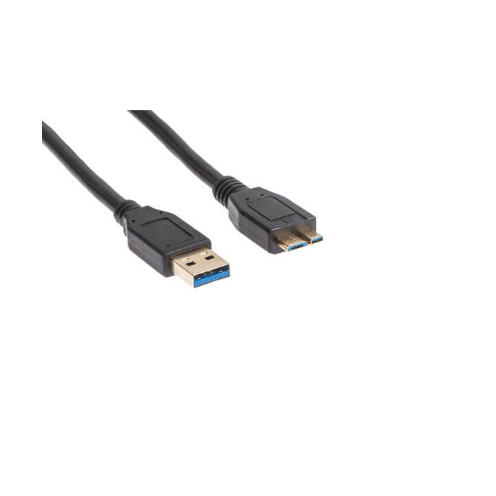 LINK2GO US3313FBB Cavo USB (Micro USB 3.0 Tipo-B, USB 3.0 Tipo-A, 1 m)