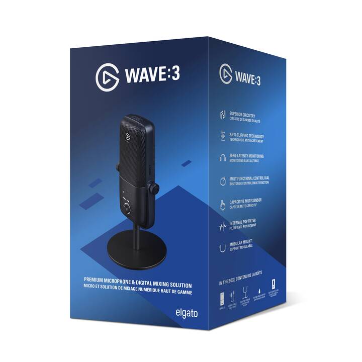 Elgato Wave 3 Noir Microphone de table