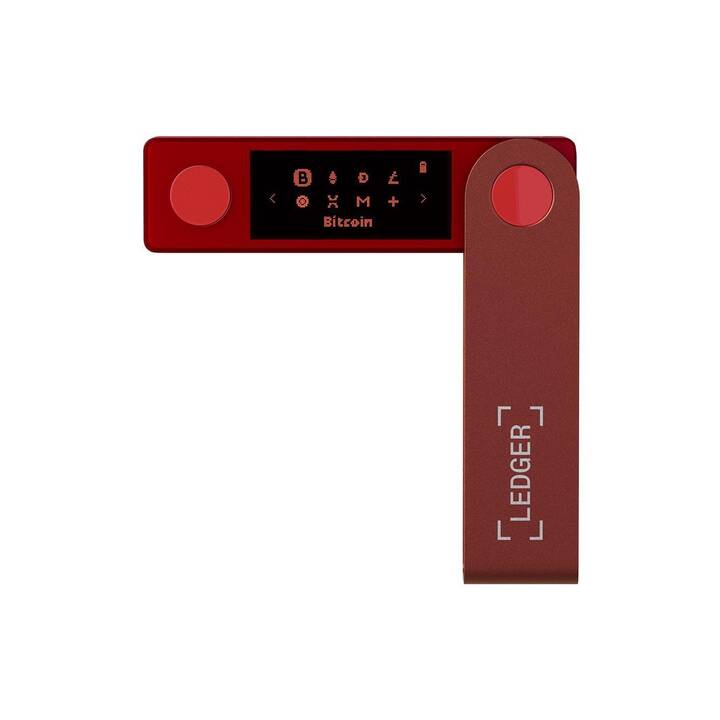 LEDGER Nano X Crypto Wallet (Rubinrot, Bluetooth, USB Typ-A)