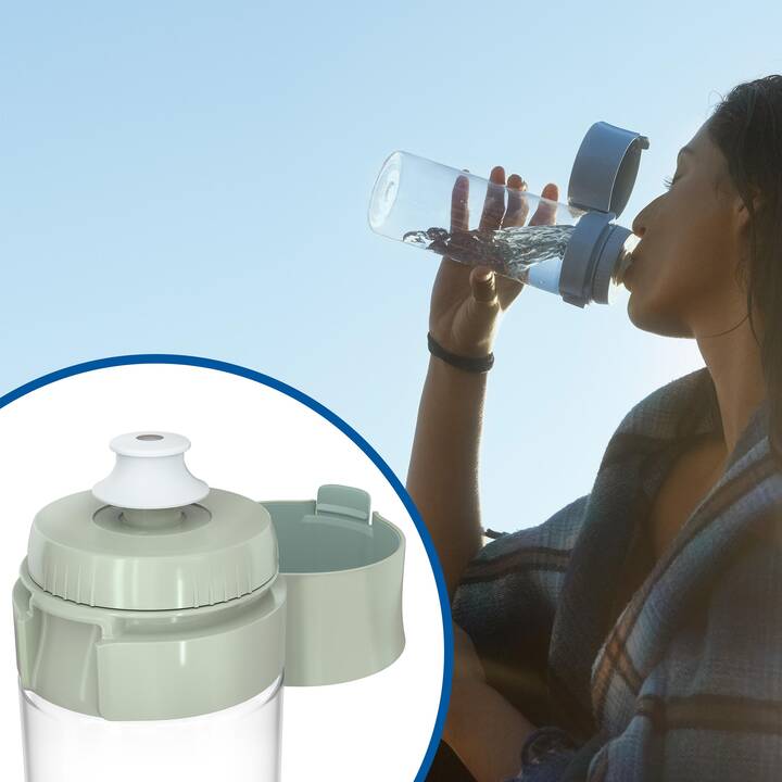 BRITA Bottiglia con filtro integrato Vital (0.6 l, Verde chiaro, Verde)