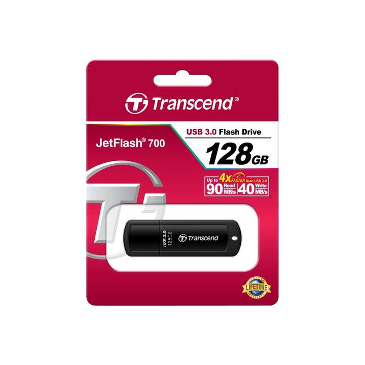TRANSCEND JetFlash 700 (128 GB, USB 3.0 de type A)
