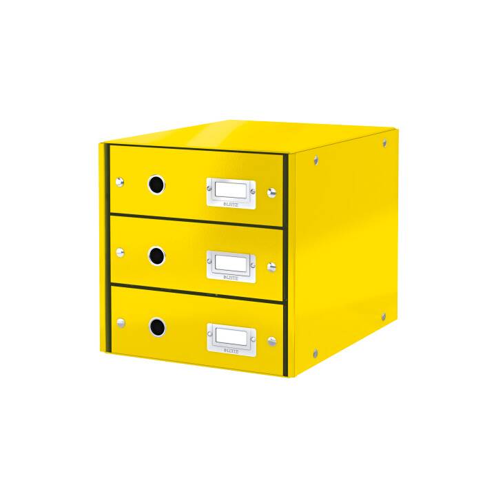 LEITZ Büroschubladenbox Click & Store (A4, 28.6 cm  x 28.2 cm  x 35.8 cm, Gelb)