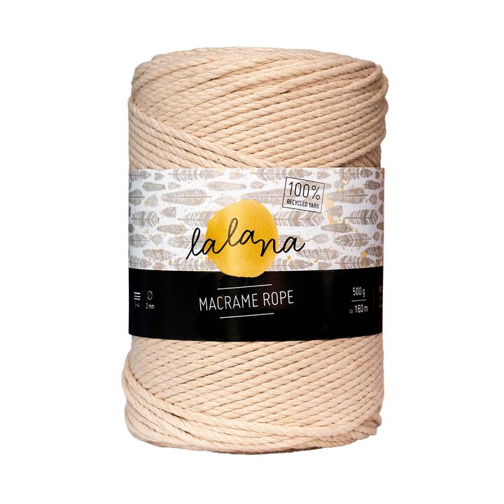 LALANA Lana Macrame rope (500 g, Beige)