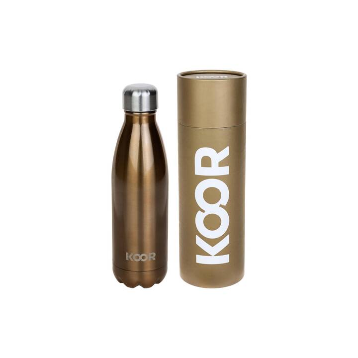 KOOR Gourde isotherme Champagne (500 ml, Brun clair)