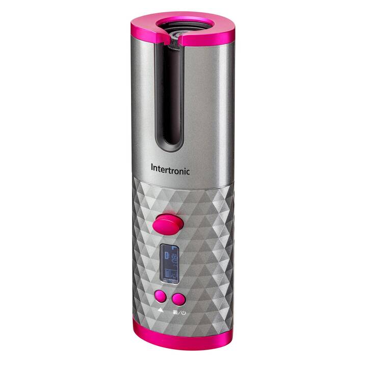 INTERTRONIC Fer à friser sans fil (Argent, Pink)