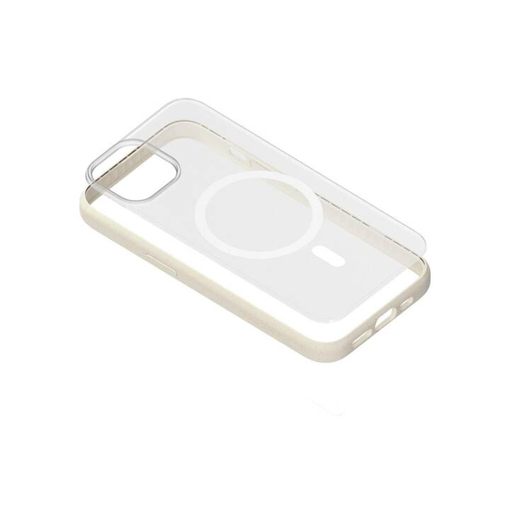 WOODCESSORIES Backcover Clear Case MagSafe (iPhone 14 Pro, iPhone 14, Einfarbig, Transparent, Weiss)
