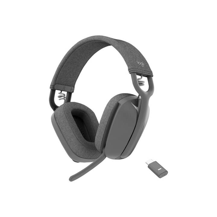 LOGITECH Casque micro de bureau Zone Vibe (Over-Ear, Sans fil, Noir)