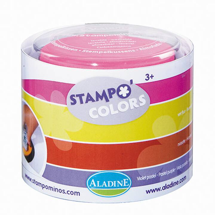 ALADINE Stempelkissen Stampo Colors (Pink, Violett, Orange, Grün, 4 Stück)