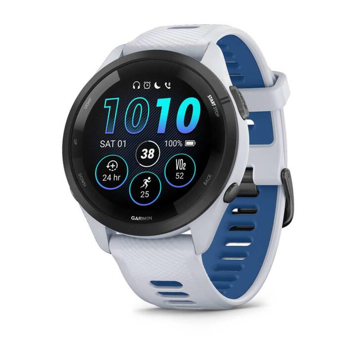 GARMIN Forerunner 265 (46 mm, Taille unique, Blanc, Noir)