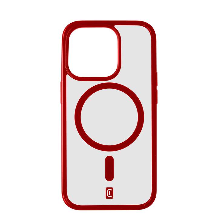 CELLULAR LINE Backcover MagSafe Pop Mag (iPhone 15 Pro Max, Transparent, Rot)