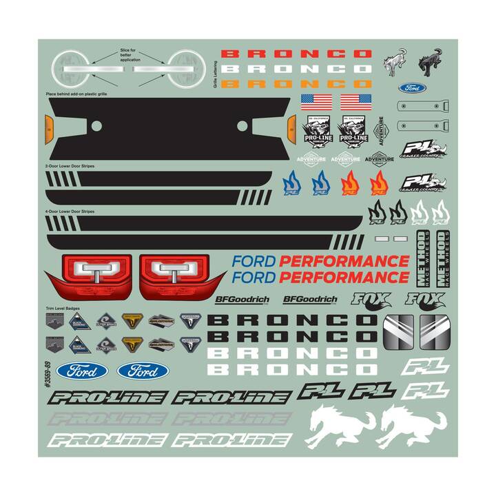PROLINE Ford Bronco 2021 4-Door Karosserieteile (Transparent)