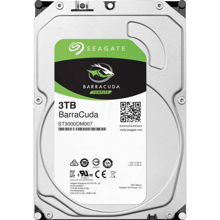 SEAGATE BarraCuda 3,5" (SATA-III, 3000 GB)