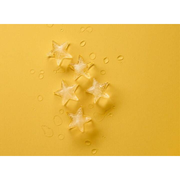 LÉKUÉ Stampo per cubetti di ghiaccio Star Yellow