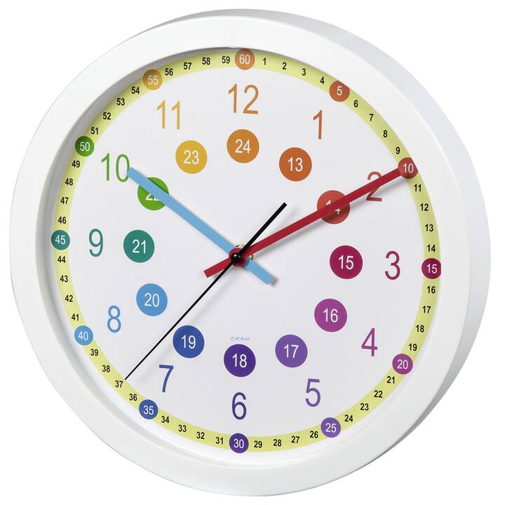 HAMA Easy Learning Horloge murale pour enfants (Analogique, 30 cm)
