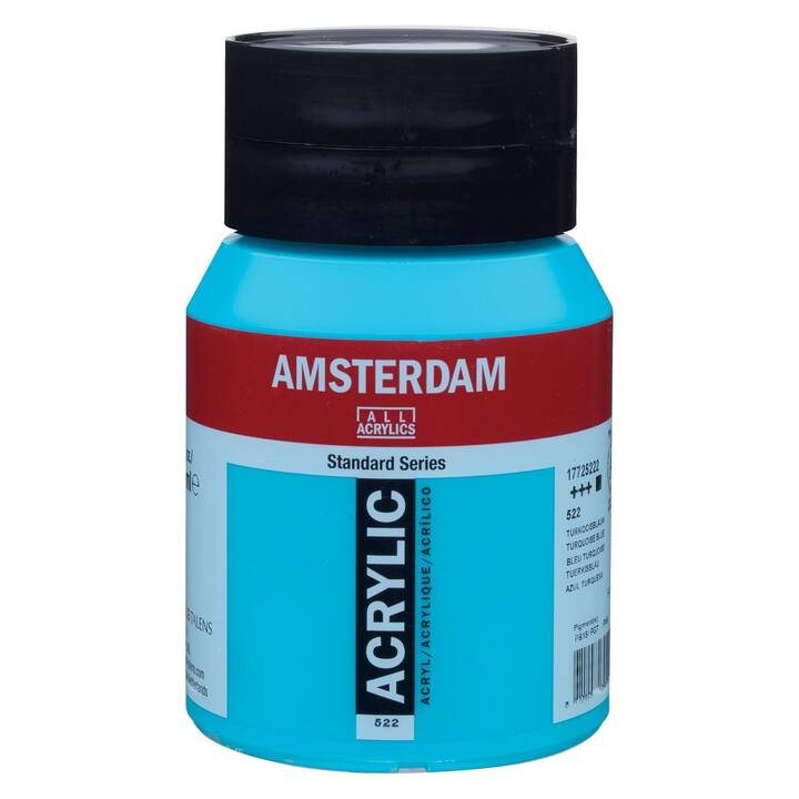 AMSTERDAM Colore acrilica 522 (500 ml, Blu, Turchese)