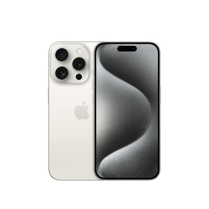 APPLE iPhone 15 Pro (128 GB, Titan Weiss, 6.1", 48 MP, 5G)