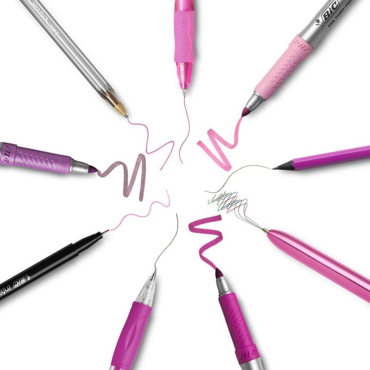 BIC Kugelschreiber Pink & Purpleset (Pink, Violett)