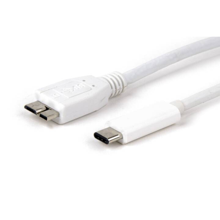 LMP Câble USB (Micro USB 2.0 de type B, USB-C fiche, 1 m)