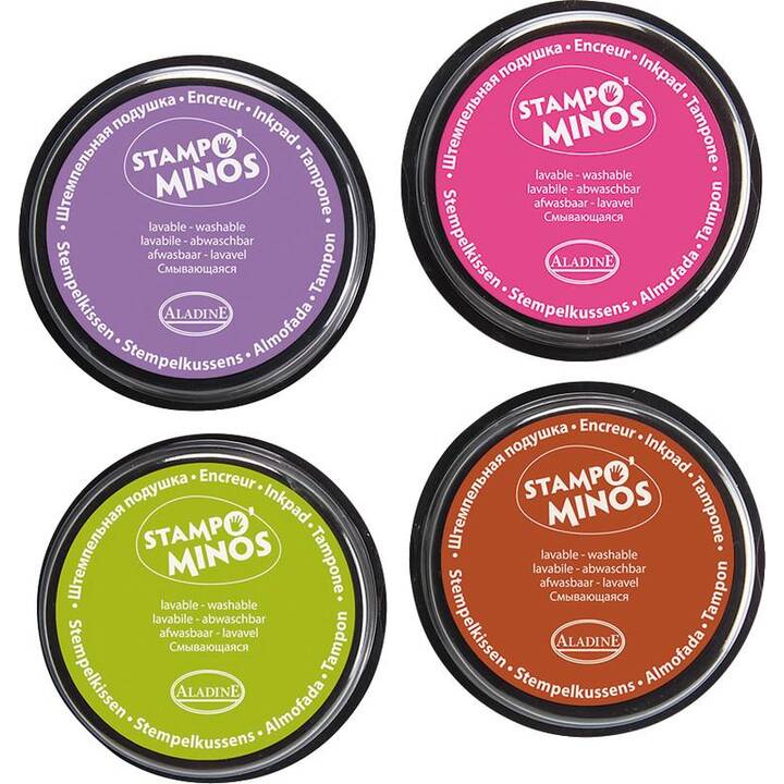 ALADINE Cuscinetto per timbro Stampo Colors (Pink, Viola, Arancione, Verde, 4 pezzo)