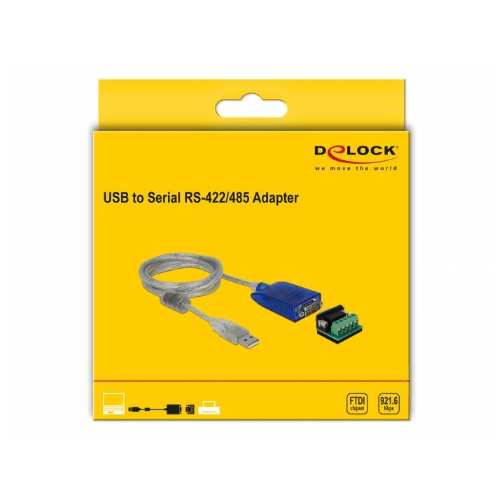 DELOCK 64055 Adattatore (RS485, RS422, USB 2.0)