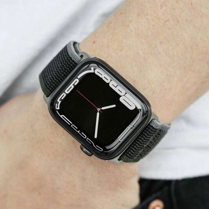 VONMÄHLEN Armband (Apple Watch Series 7 / Series 5 / Series 8 / Series 3 / Series 4 / Series 6, Schwarz, Schwarz/Grau, Blau)