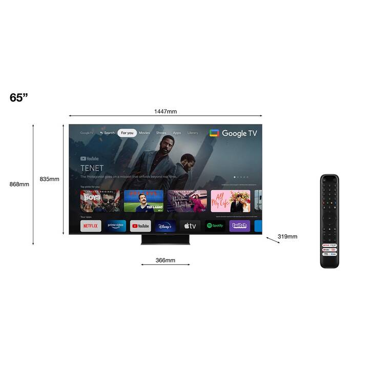 TCL 65C845 Smart TV (65", Mini LED, Ultra HD - 4K)