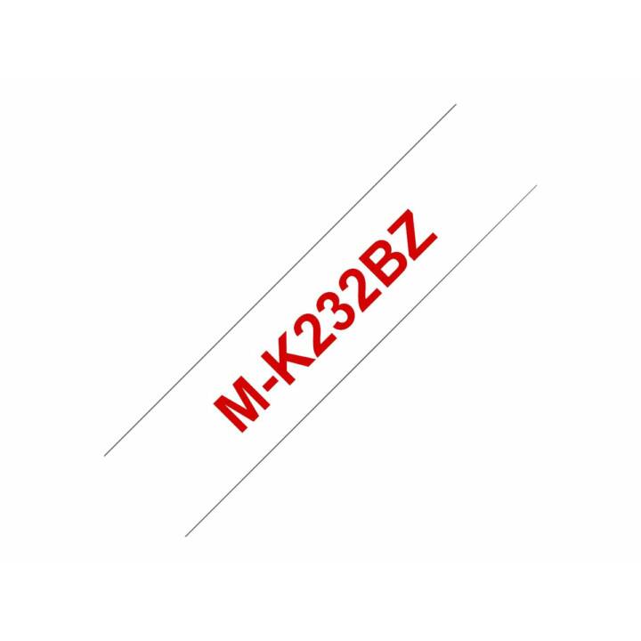 BROTHER MK232BZ Schriftband (Rot / Weiss, 12 mm)