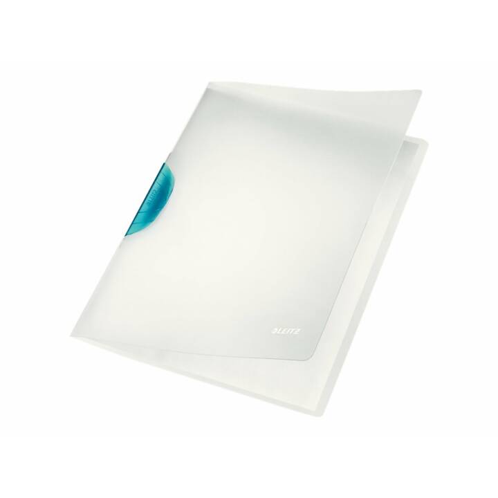 LEITZ Chemises de presentation Color Clip Magic (Transparent, Bleu, A4, 1 pièce)