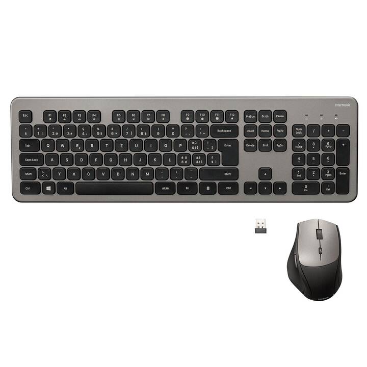 INTERTRONIC Wireless Keyboard & Mouse (radio-fréquence, Suisse, Sans fil)