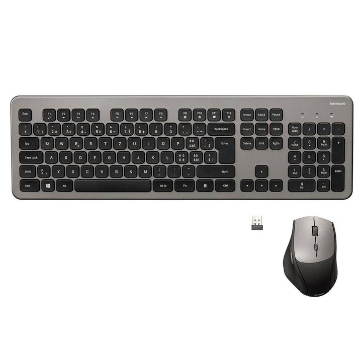 INTERTRONIC Wireless Keyboard & Mouse (frequenza radio, Svizzera, Senza fili)