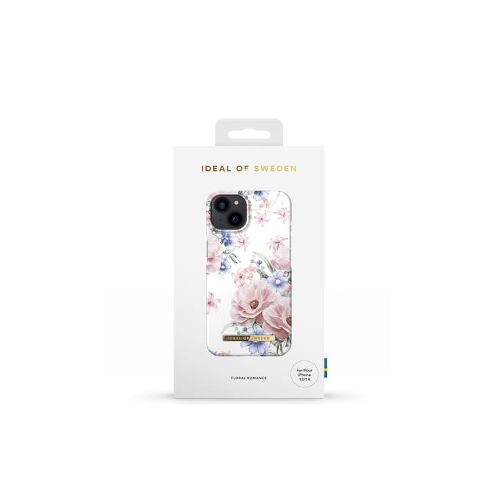 IDEAL OF SWEDEN Backcover Floral Romance (iPhone 14, Fleurs, Bleu, Rose, Blanc)