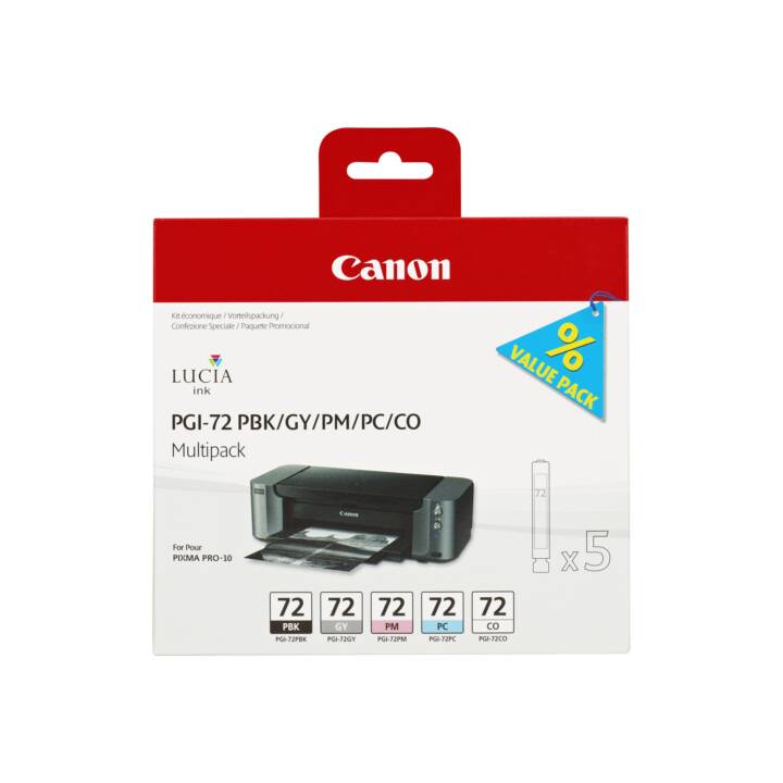 CANON PGI-72 (Photo magenta, Optimizador de croma, Grigio, Photo cyan, Photo nero, Multipack)