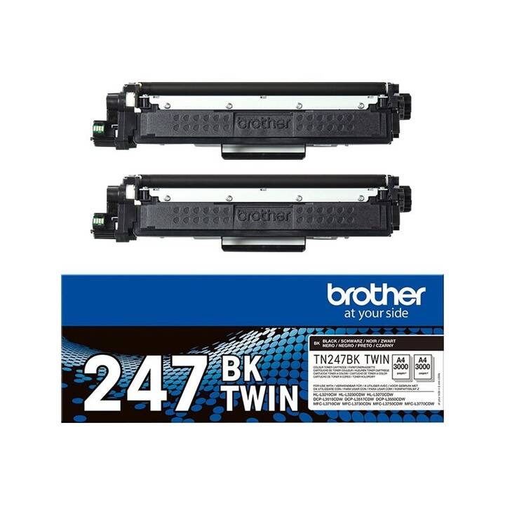 BROTHER TN-247BK Twin (Duopack, Nero)